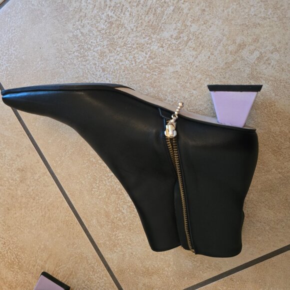 Yuul yie black leather ankle boots - Picture 4 of 7